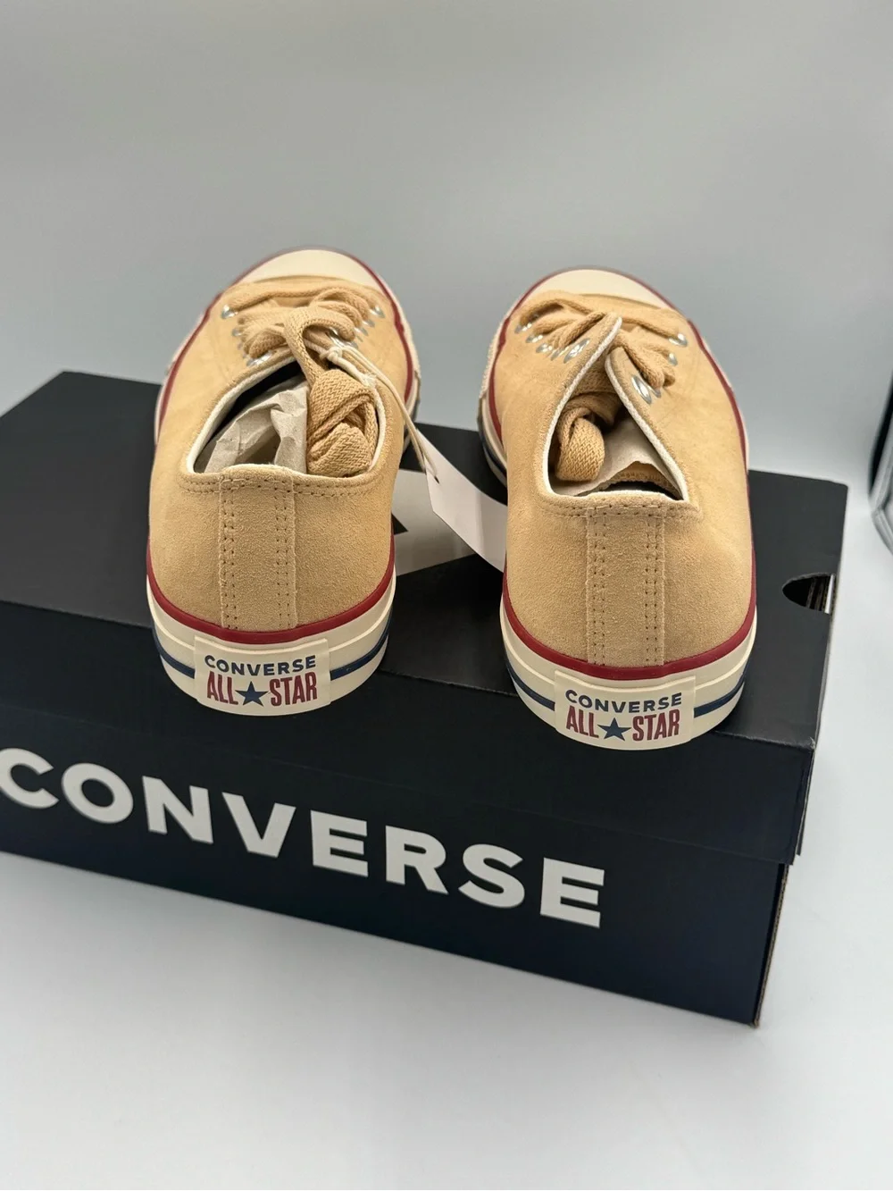 Converse CTAS Ox Suede Coastal Dune Natural Ivory Sneakers Women’s 10 NIB - Picture 4 of 10